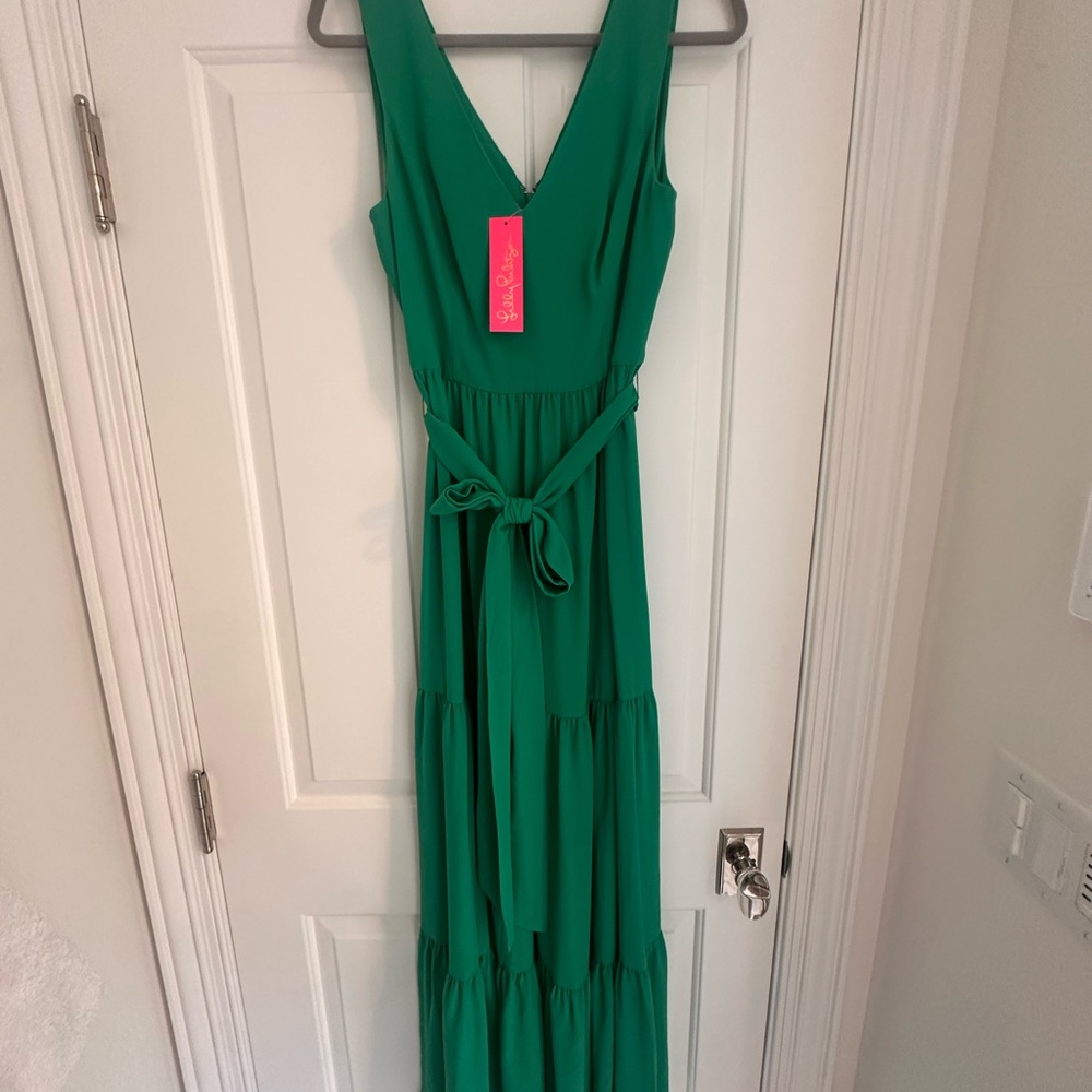 Lilly Pulitzer Maurice Emerald Green Maxi Dress - Picture 9 of 15